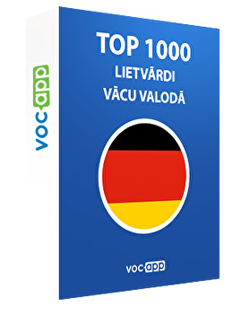 Top 1000 lietvārdi vācu valodā