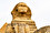 rzeźba z głową faraona i tułowiem lwa